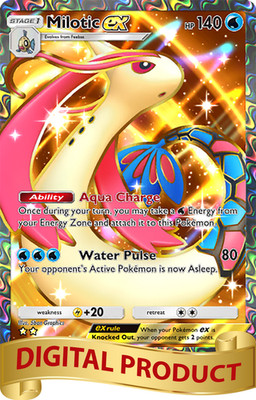 Pokemon Pocket TCG Card Full Art 2 Star Milotic EX Everyday Wonders DIGITAL