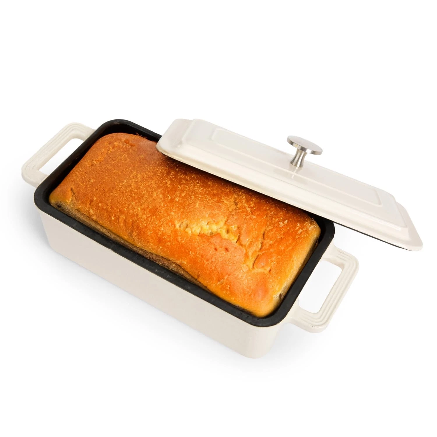 TOMO Cast Iron Bread Oven, 10" x 5" Full Size Loaf Dutch Oven Bread Cloche w...
Opens in a new windo
