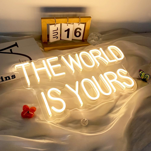 The World Is Yours 2 Neon Sign - Neptün Neon Design