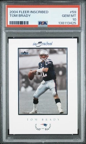 2004 Fleer Inscribed Super Bowl Year Win #59 Tom Brady PSA 10