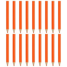 MECCANIXITY 18 Pcs Wooden Colored Pencils, Short 1 Count Pack of 18 , Orange