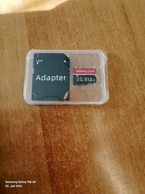 Memory Card  Speicherkarte 512 GB mit Adapter unbenutzt