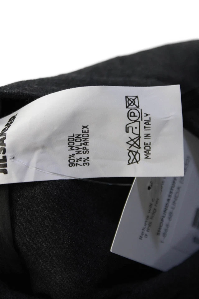 Jil Sander Womens Wool Zip Button Straight Leg Pleated Dress Pants Gray Size EUR - Image 4 of 4