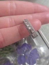 Stunning Michael Kors Sterling Silver Ring Size 55 Excellent Condition