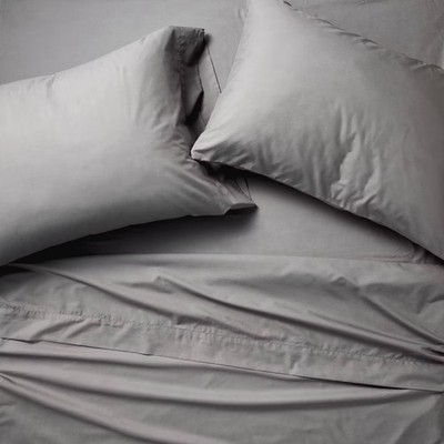 400 Thread Count Percale Sheet Set Dark - Casaluna