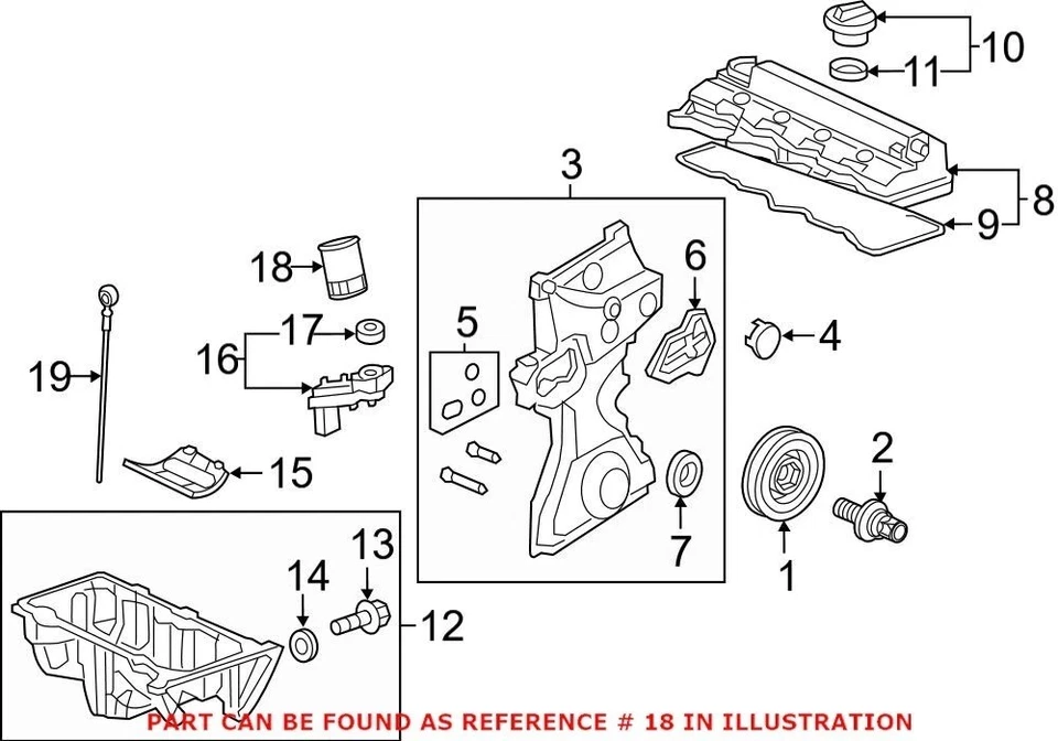 Filtro de aceite de motor giratorio genuino OEM para Honda Accord Civic Crosstour CR-V CR-Z Foto 3 de 4