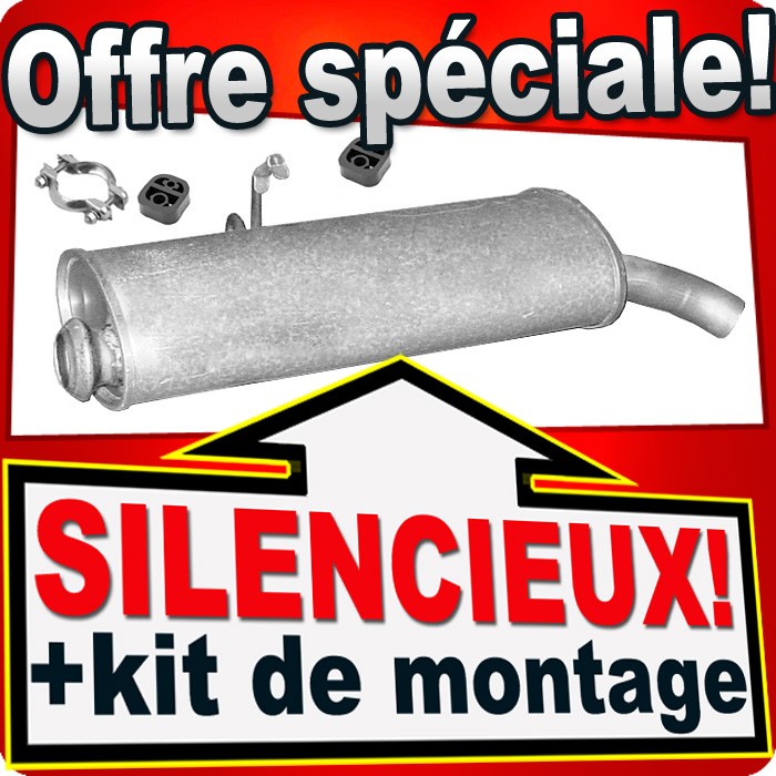 Silencieux d'échappement Berlingo Partner 1.9D résout le bruit de pot perforé dès les modèles 2002