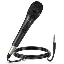 Fifine Karaoke Microphone Dynamic Vocal Microphone for Speaker 6.35MM Wired