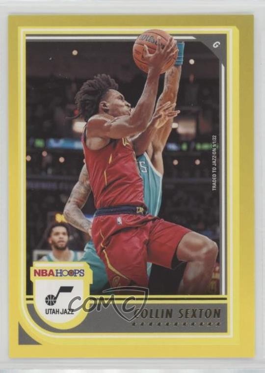 2022-23 Panini NBA Hoops Yellow Collin Sexton #73 b8c