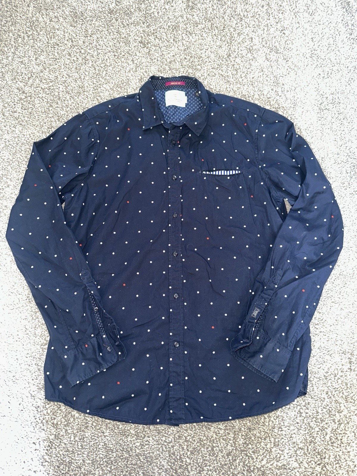 Mens Scotch & Soda Shirt, Size XL, Fish Pattern, Cotton, Long Sleeve, (G37)