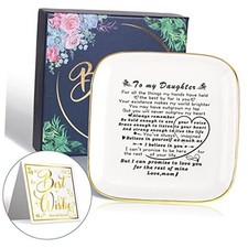 Daughter Gift Jewelry Tray,Daughter Gifts from Love You for The Rest Of Mine