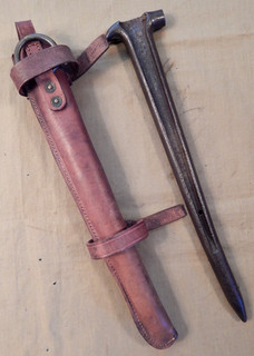 WWI U.S. Army Cavalry Picket Pin with Brown Leather Case 100% Complete Nice