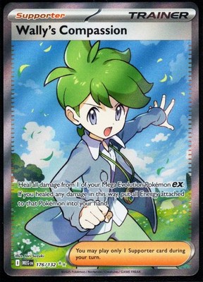 Wally's Compassion 176/132 Ultra Rare Mega Evolution Pokemon Near Mint