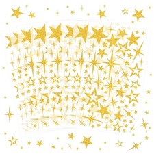 8-Sheet Star Stickers - Gold - Large Small - 536Pcs