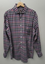 Kirkland Signature Men's Long Sleeve Dress Shirt Sz M Multicolor Pattern