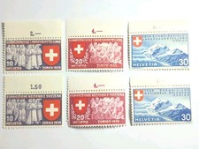 Timbre Suisse 1939 Exposition Lot De 6