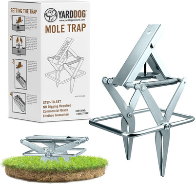 Mole Scissor Trap, Step-To-Set Ground Trap, Easy-To-Use Scissor Style Mole Exter