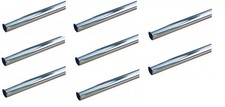 8 X Radiator Pipe Covers 15mm x 202mm  Universal Plastic Chrome