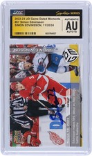 Simon Edvinsson Red Wings Signed 2022-23 Upper Deck #/1199 CGC 10 Rookie Card