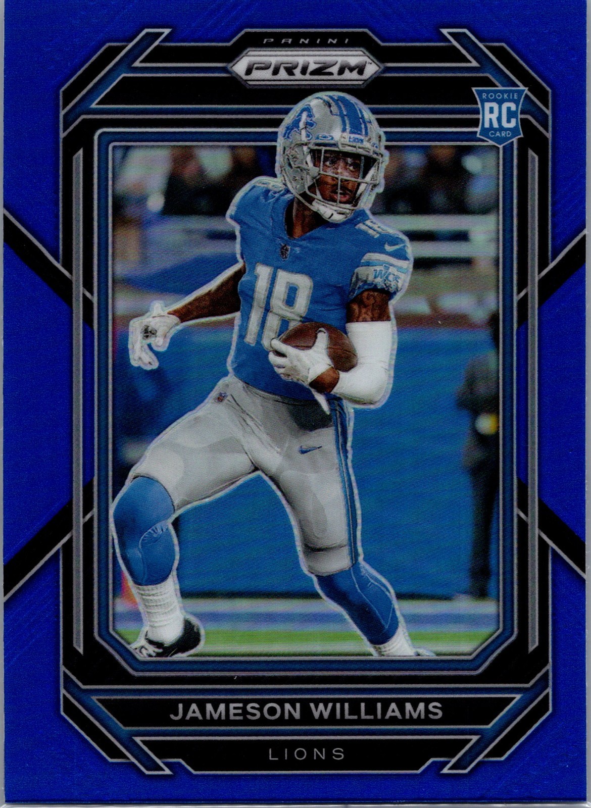 2022 Panini Prizm Jameson Williams Retail Blue Prizm SSP Rookie RC #311 Lions