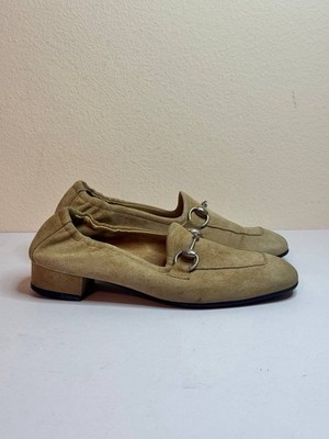 Gucci Horsebit Loafers Shoes Beige Size 37C