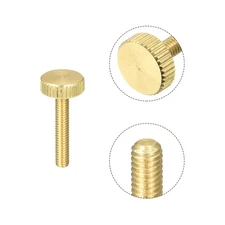 8Pcs M4x22mm Knurled Thumb Screws for PC Flat Brass Bolts Grip Knobs Fasteners