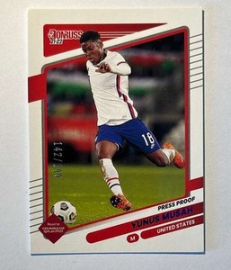 2021-22 Donruss - Press Proof Purple #161 Yunus Musah /199 USA AC Milan