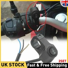 2x 7/8" Handlebar Headlight Fog Light Switch On/Off Black Motorcycle Dirt Bike