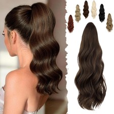 FELENDY Medium Brown 16" Curly Ponytail Extension