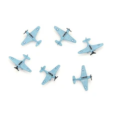 6PCS/Set 1cm 1/1000 US Aircraft Carrier TBD High Simulation Plane Model I