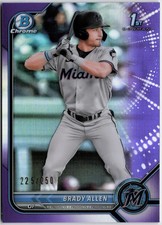 2022 Bowman #BCP-36 Brady Allen Chrome Prospects Purple Refractors #/250