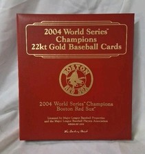 2004 World Series Champion Boston Red Sox 22kt Gold Baseball Card Set Incomplete