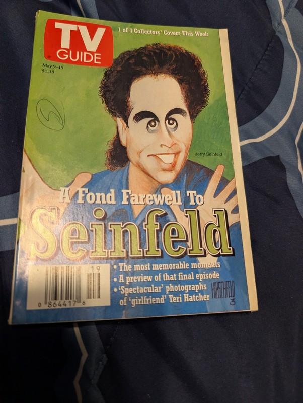 Seinfeld Farewell Tv Guide. Art Cover  Vintage Jerry Seinfeld Collectible