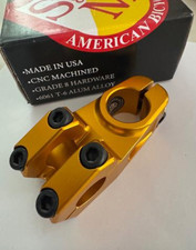 S&M RACE XLT STEM GOLD 49 MM BMX BIKE BIKES N...