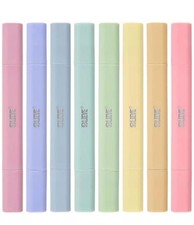 BLIEVE- Aesthetic Bible Highlighters No Bleed Through Assorted Colors, 8 Pack.