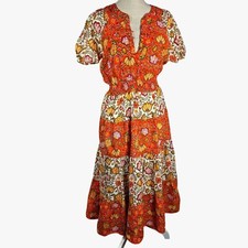 dRA Los Angeles Anthropologie Maxi Dress Size Small Boho Prairie Cottagecore 908