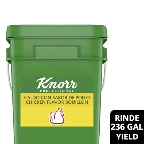 Caldo de pollo profesional Knorr 25 lb base de sopa granulada Caldo de Pollo Foto 3 de 4