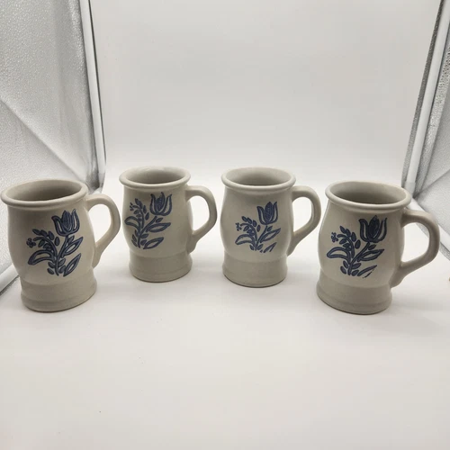 PFALTGRAFF Yorktowne Tulip Coffee Cup Mugs Floral Stoneware Dishes 282Y Set of 4