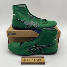 Asics Wrestling Shoes 1083A001 EX-EO special order green  black silver edge oki