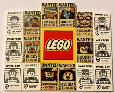 Lego ''One Piece'' 2x3 gesuchte Fliesen - 26603 Fliese auswählen Dracule Mihawk Buggy Kuro