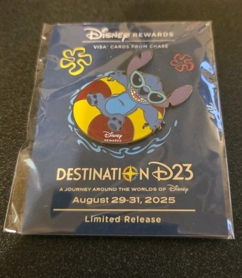Destination D23 2025 Event Exclusive Stitch Pin by Chase VISA Rewards Card - NIP