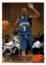 1996-97 Topps - Stephon Marbury #177 - Rookie RC - Timberwolves Beijing Ducks