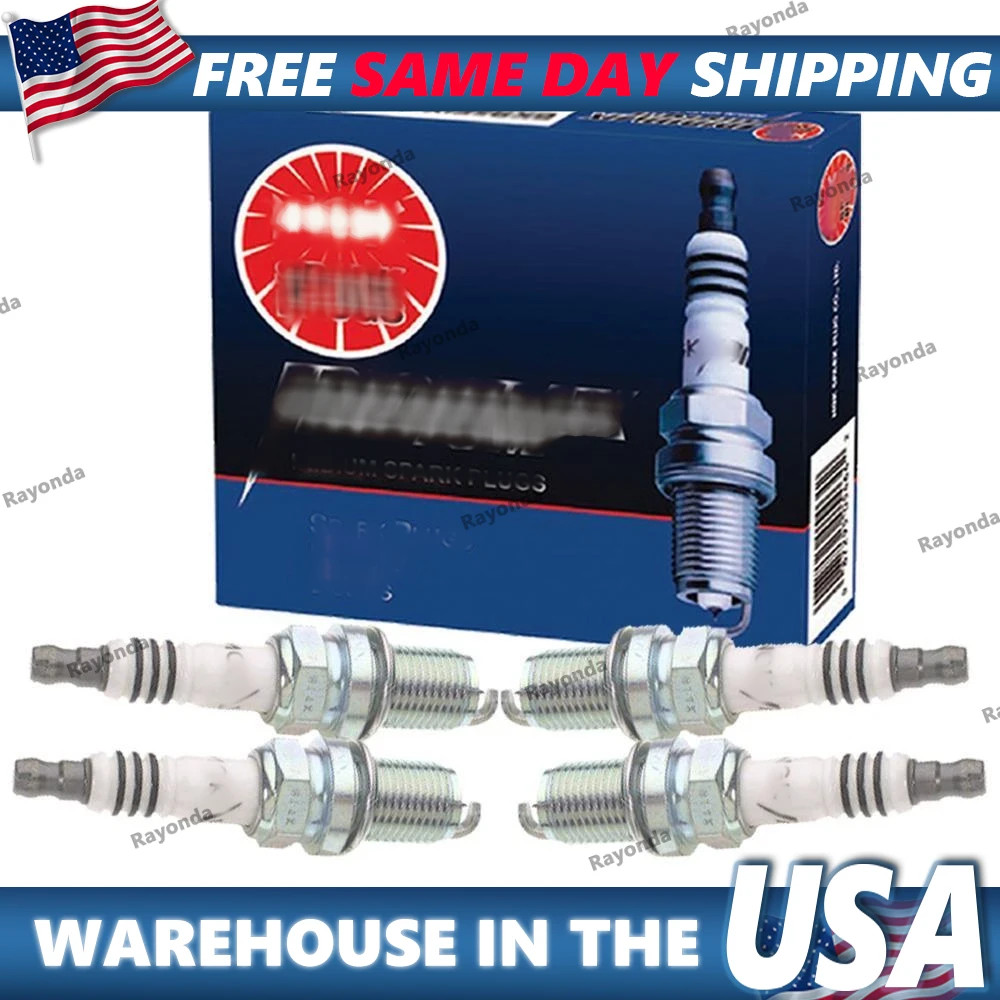 NGK Iridium Resistor Set Of 4 Spark Plugs BKR6EIX 6418 for Audi Geo Hyundai MB