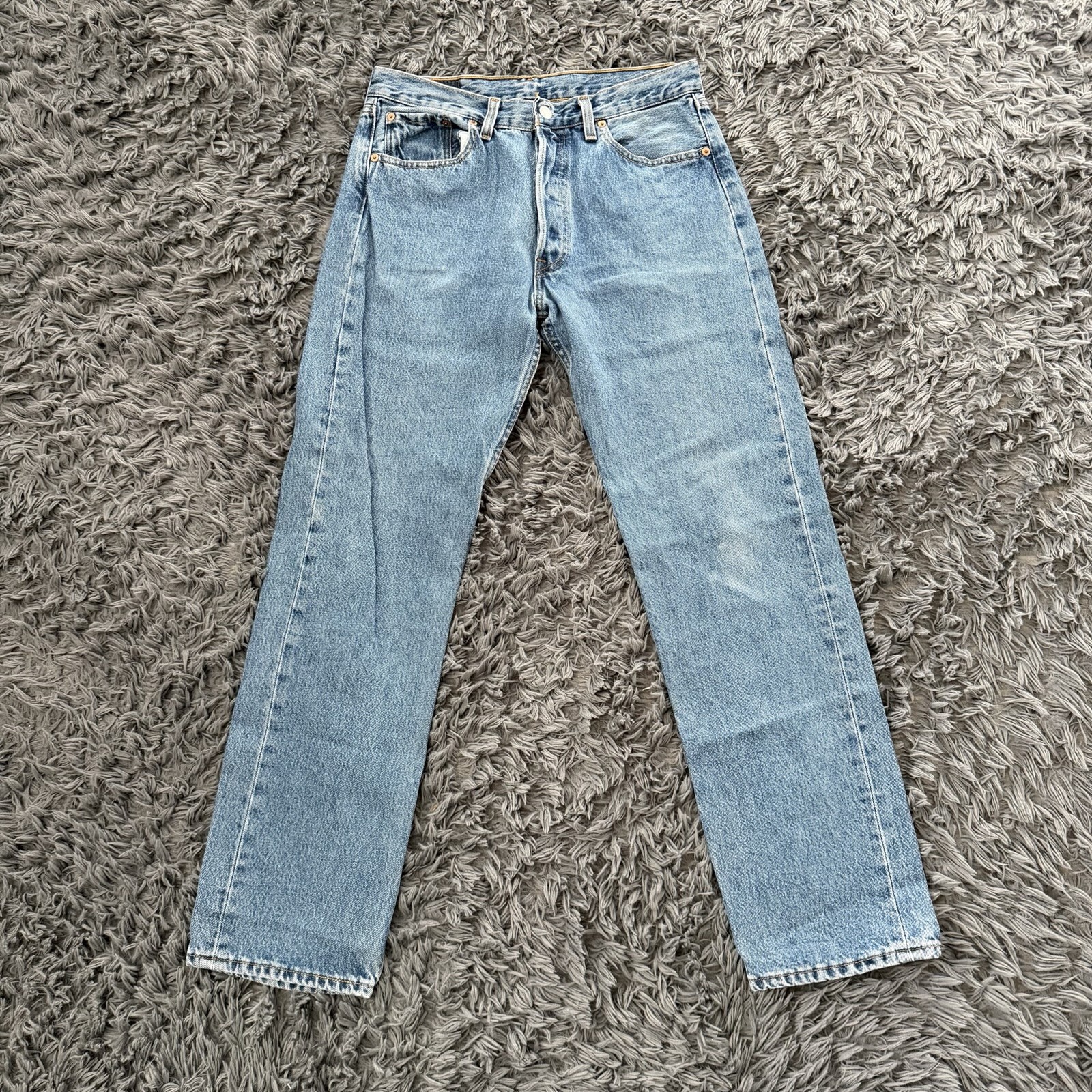 Vintage USA Levi 501xx 1990s Button Fly Jeans Size 32x32 Faded Light Wash Jeans