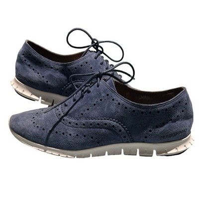 Cole haan zero grand wingtip Blue Suede Oxford sneakers Size 9 B51