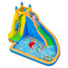 Inflatable Water Slide Wet Dry Bounce House with Splash Pool no Blower