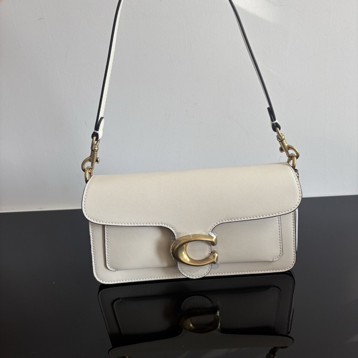 Coach CCX04 Tabby Shoulder Bag 26 Natural Grain Leather Chalk