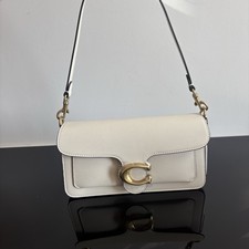 Coach CCX04 Tabby Shoulder Bag 26 Natural Grain Leather Chalk White Outlet New