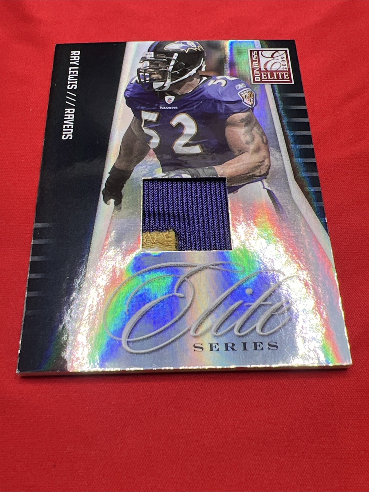 2009 Donruss Elite Elite Series Ray Lewis #6 Game Worn Jersey 37/50 Ravens view 3