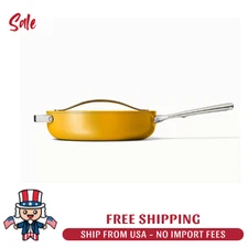 Caraway Home Non-Stick Ceramic Saute Pan - 4.5-qt, 550F - Color: Marigold